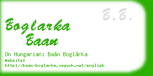 boglarka baan business card