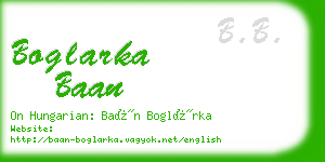 boglarka baan business card